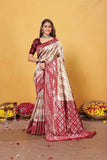 Kanjiwaram Silk With Rich Pallu Traditional Wear Sari With Blouse 11-VF image 4