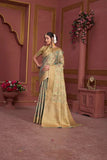 Festival Pure Tissu Traditional Wedding Festival Saree With Blouse 11-VF image 3