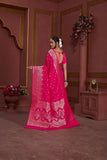 Traditional Soft Silk Weaving Banarasi Wedding Wear Sari With Blouse 11-VF image 8