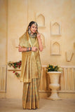Indian Pure Tissu Traditional Wedding Festival Saree With Blouse 11-VF image 3