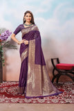 Traditional Soft Silk Indian Designer Festival Sari With Blouse 11-VF image 3