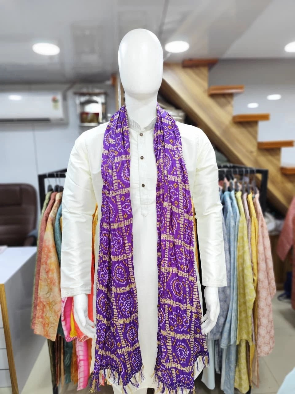 Designer Bandhani Dupatta For Kurta Festival Wear 16-VR image 6