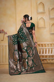 Soft Silk Weaving Banarasi Jari Work Wedding Wear Sari With Blouse 11-VF image 7