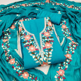 Traditional Beautiful Roman Silk Designer Top Bottom & Dupatta 12-VF image 3