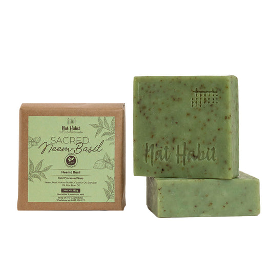 Nat Habit Cold Processed Sacred Neem-Basil Soap image 1