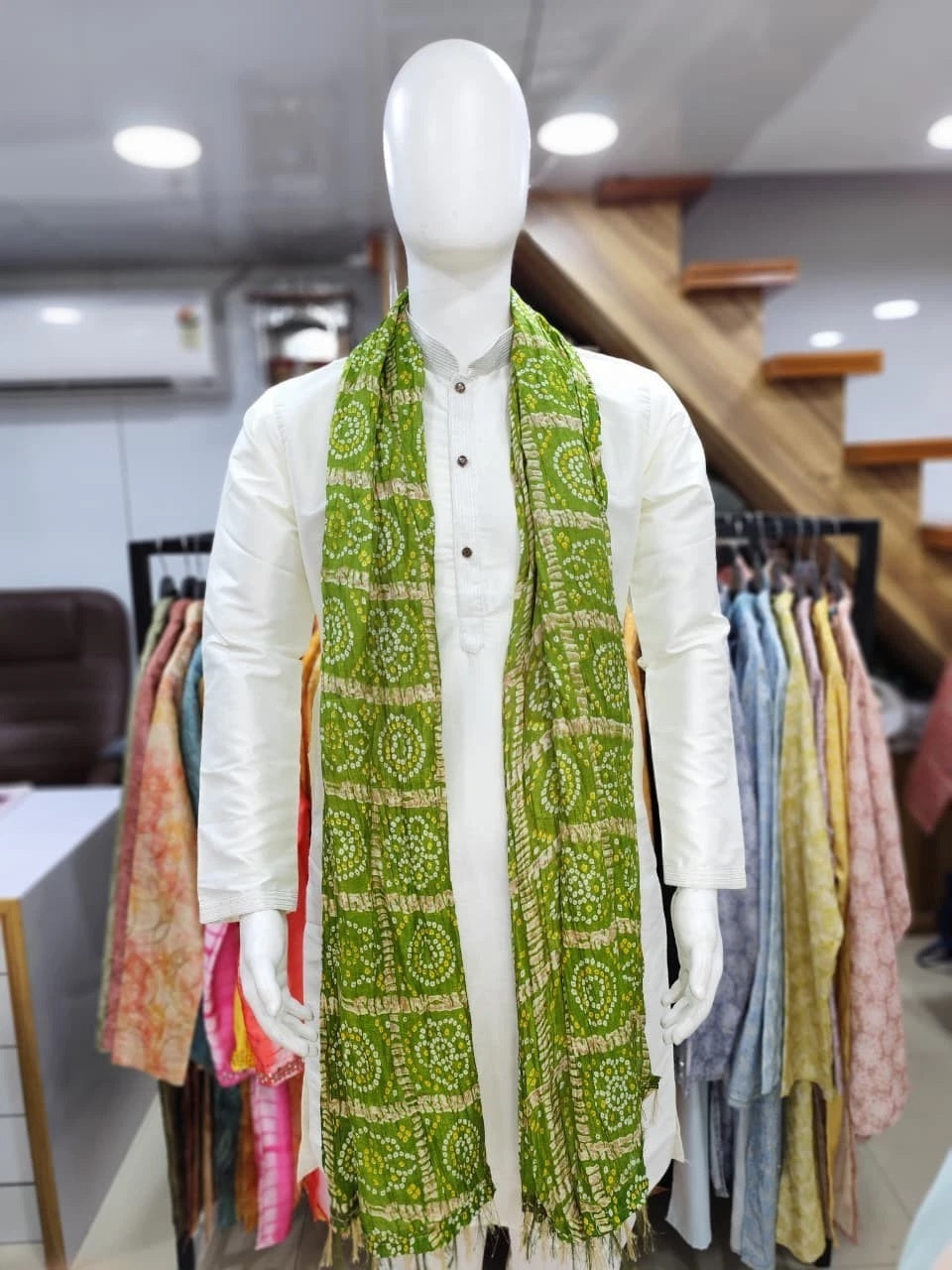 Designer Bandhani Dupatta For Kurta Festival Wear 16-VR image 7