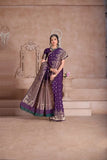 Women's Soft Silk Weaving Banarasi Jari Work Wedding Wear Sari With Blouse 11-VF image 9