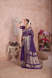 Soft Silk Weaving Banarasi Jari Work Wedding Wear Sari With Blouse 11-VF image 8