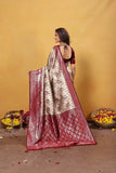 Kanjiwaram Silk With Rich Pallu Traditional Wear Sari With Blouse 11-VF image 16