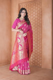 Soft Silk Saree Weaving Banarasi Traditional Wear Sari With Blouse 11-VF image 12