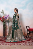 Women's Classic Soft Silk Weaving Banarasi Jari Work Sari With Blouse11-VF image 9