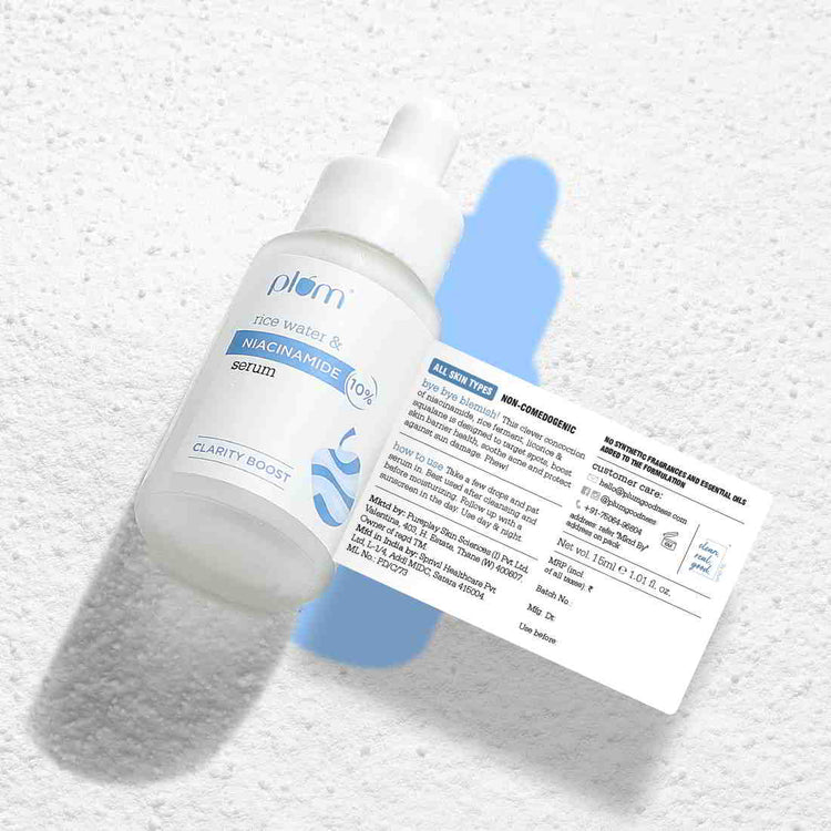 Plum 10% Niacinamide Face Serum with Rice Water-15ML image 3