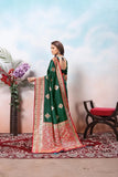 Traditional Soft Silk Jacquard Border Contras Sari With Blouse 11-VF image 12