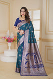 Traditionl Soft Silk Weaving Saree With Banarasi Jari Work With Blouse11-VF image 5