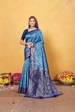 Kanjiwaram Silk With Rich Pallu Traditional Wear Sari With Blouse 11-VF image 5