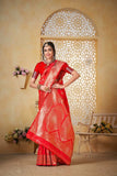 Festival Soft Silk Weaving Banarasi Jari Work Wedding Wear Sari With Blouse11-VF image 10