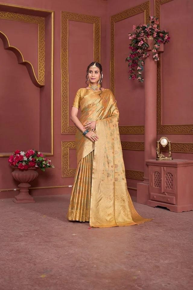 Festival Pure Tissu Traditional Wedding Festival Saree With Blouse 11-VF image 4