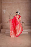 Wedding Soft Silk Banarasi Jari Work Festival Wear Sari With Blouse11-VF image 9