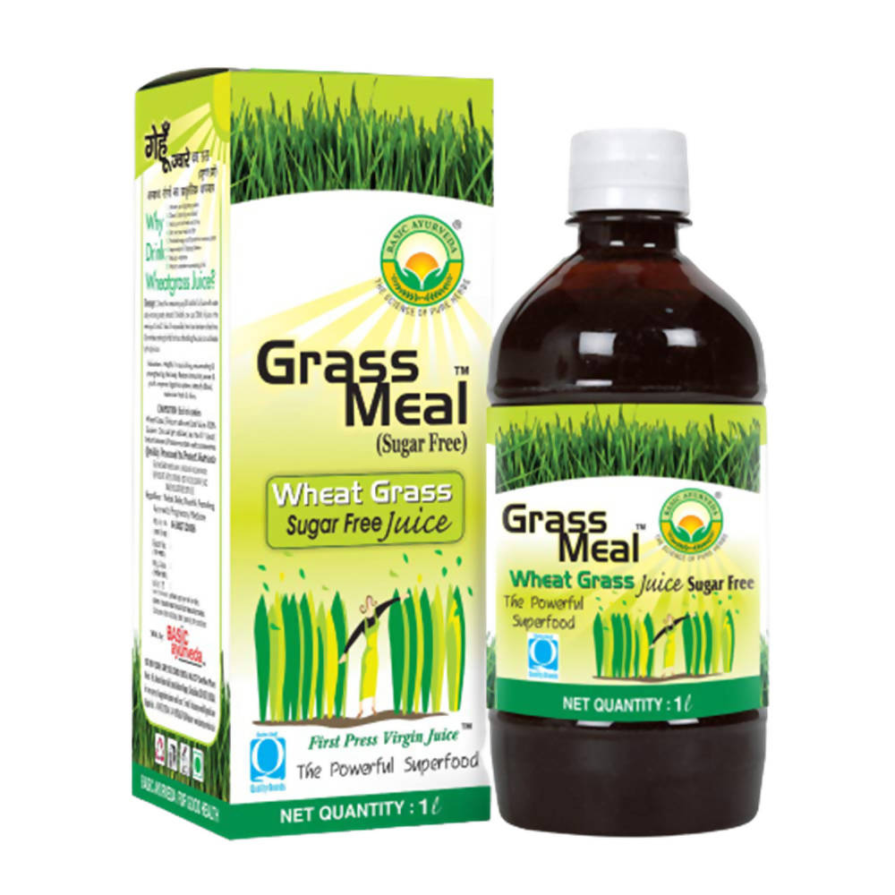 Basic Ayurveda Grass Meal Wheat Grass Juice - 1 Liter image 1