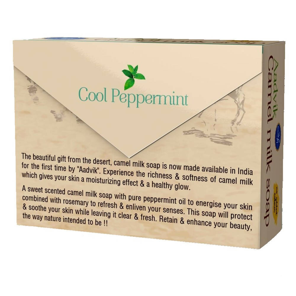 Aadvik Camel Milk Soap - Peppermint & Rosemary Essential Oil image 2