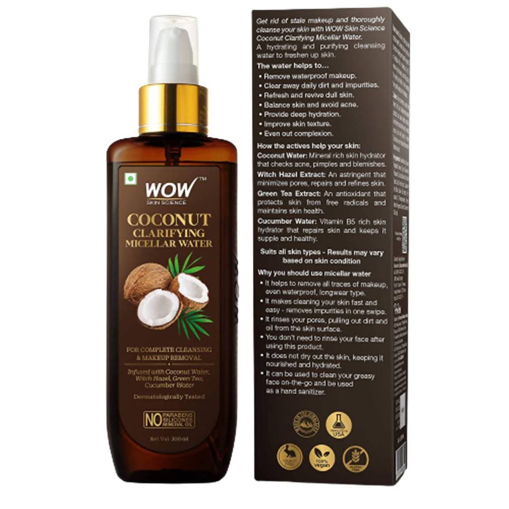 Wow Skin Science Coconut Clarifying Micellar Water - 200 ml image 2