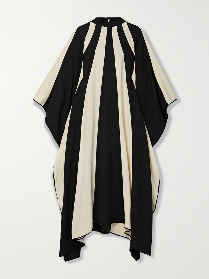 Women's Lines Printed Soft Satin Silk Kaftan Top Daily Wear J5630 image 2