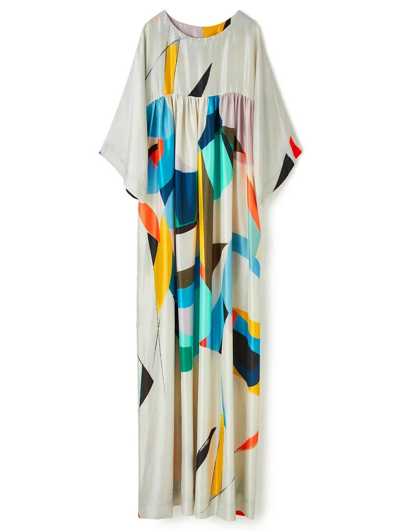 Women Casual Wear Long Rayon Cotton Maxi Dress J5767 image 2