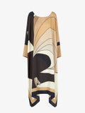 Brown Color Short Silk Crepe Kaftan Dress J5710BROWN image 2