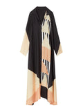 Women Printed Long Sleeves French Crepe Kaftan Kurti Top J5711 image 2