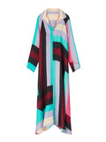 Digital Printed Collar Style French Crepe Kaftan J5712 image 2