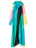 Long Collar Style French Crepe Kaftan Kurti J5714 image 2