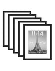 11x14 Picture Frame Set of 5 – Display 8x10 with Mat or 11x14 Without – Black Wall Gallery Photo Frames Paperback bookcover – AVRBOOKS