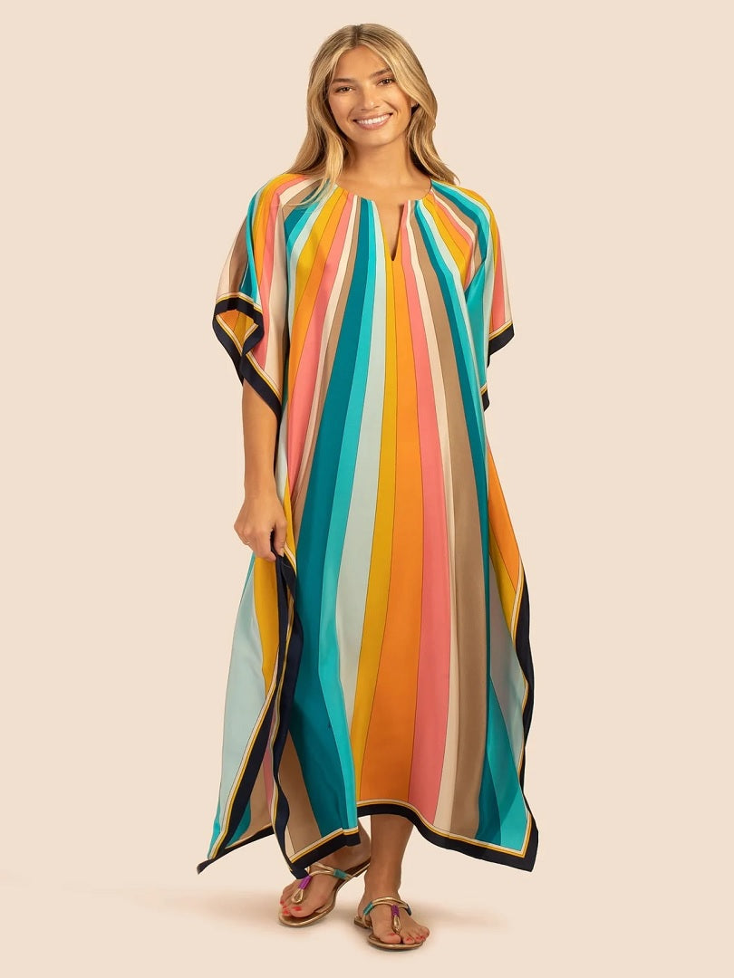 Beachy Waves Silk Crepe Kaftan J5676 image 1