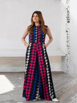 Party Wear Printed Korean Jumpsuit With Pockets J5715 image 1