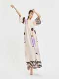 New Fancy Printed Poly Rayon Cotton Long Maxi Dress Kaftans Collection J5757 image 3