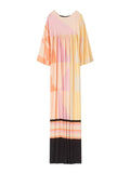 Digital Printed Evening Wear Poly Rayon Cotton Maxi Top Dress Gowns J5758 image 3