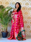Banarasi Silk Pure Zari Golden Weaving Rich Pallu Saree image 1