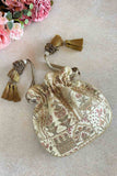 Beautiful Jaipuri Embroidered Poly silk Potli bag image 1