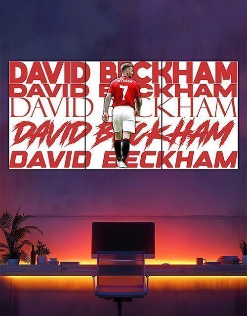 David Beckham Split Poster – 300 GSM Matte Finish Football Wall Art Paperback bookcover – AVRBOOKS