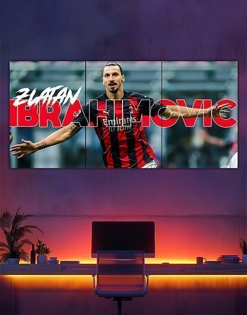 Zlatan Ibrahimović Split Poster – 300 GSM Matte Finish Wall Art for Football Fans Paperback bookcover – AVRBOOKS