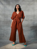 Cinnamon Linen Jumpsuit For Women image 1