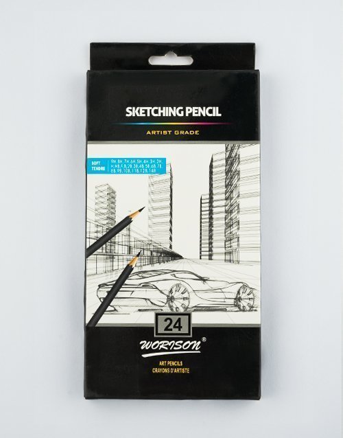 24 Pcs Sketching Pencil Set – Professional Art Drawing Kit Paperback bookcover – AVRBOOKS