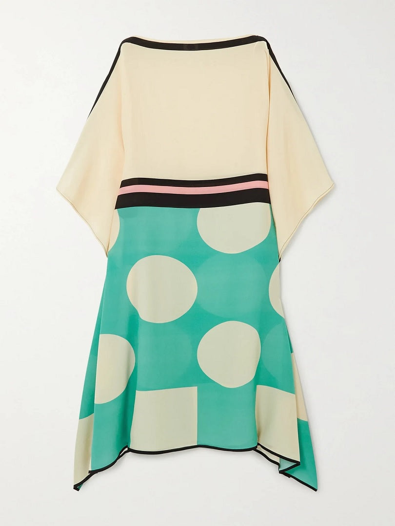 Soft Satin Silk Party Wear Kaftan, Maxi Dress J5585 image 2