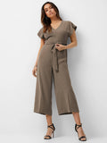 Premium Soft Nida Fabric Plain Belt Style Women Jumpsuit J5766 image 1