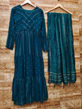 Women Georgette Stitched Gown Kurti With Attached Dupatta 13-SR2 image 2