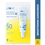 Plum 2% Niacinamide & Rice Water SPF 50 PA+++ Hybrid Sunscreen - 50 GMS image 1