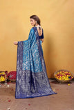 Kanjiwaram Silk With Rich Pallu Traditional Wear Sari With Blouse 11-VF image 17
