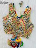 Faux Georgette Multi Color Work V Neck Full Stitched Blouse image 10