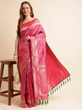 Women's Heavy Banarasi Weaving Patola Silk Saree image 4