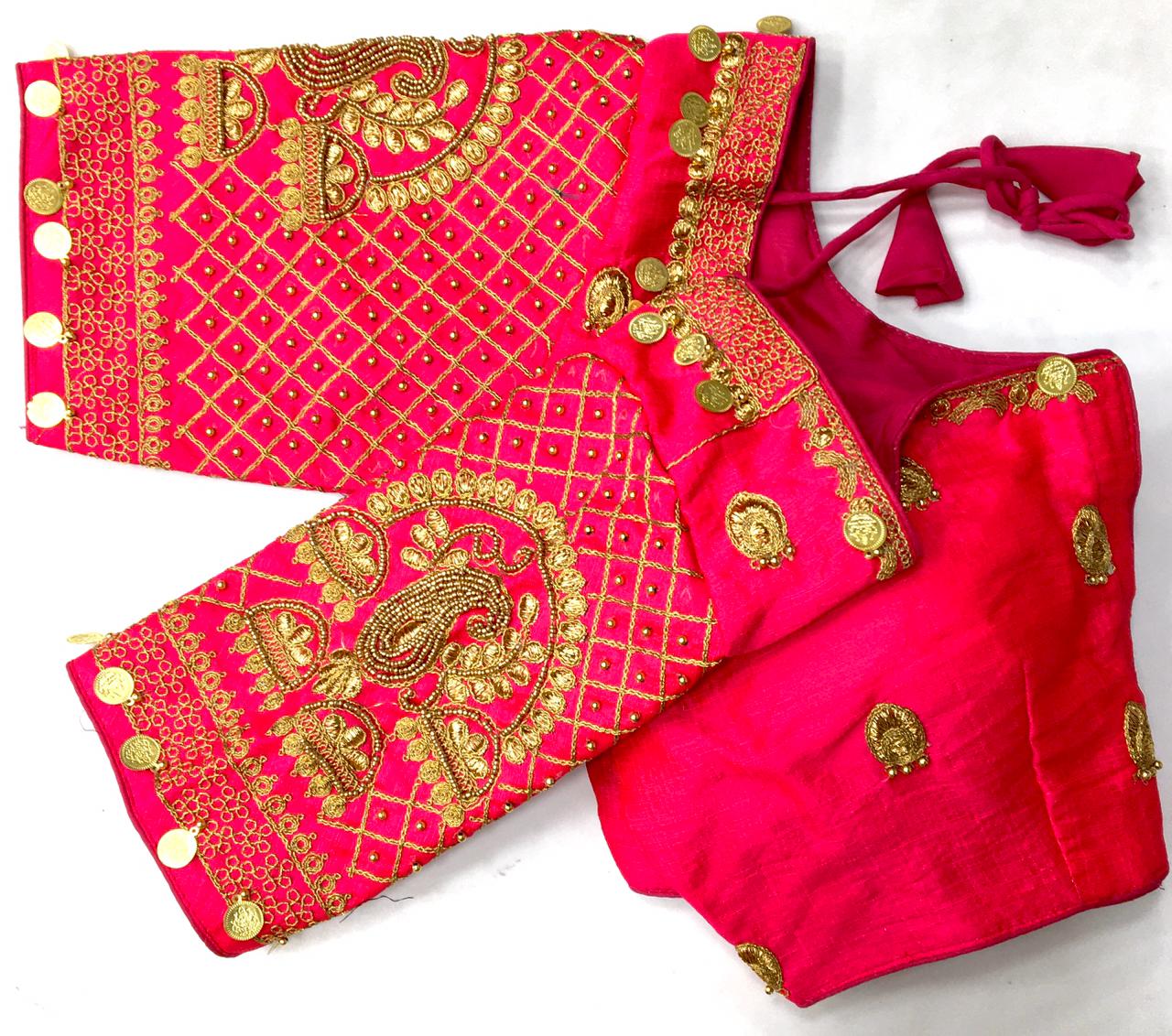 Fancy Phantom Silk Wedding Wear Blouse Latest Designer Choli Top image 8